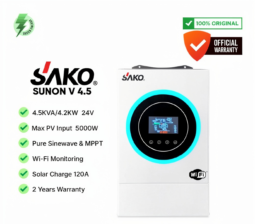 SAKO SUNON V 4.5K 24V Off Grid Hybrid Inverter