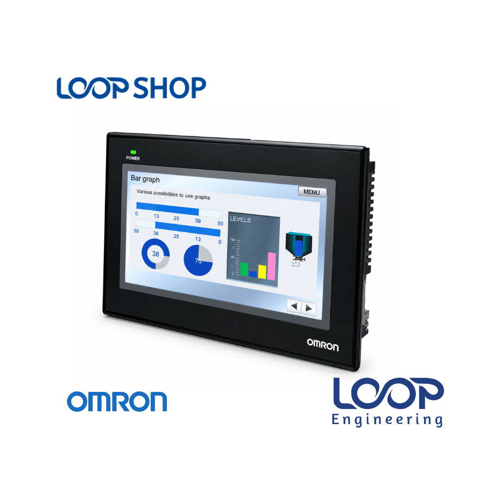 Omron NB7W-TW00B 7 inch TFT color touch screen HMI display panel front view