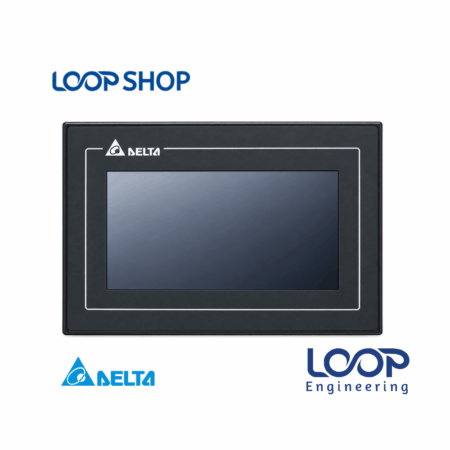 Delta DOP-107CV 7 inch narrow frame TFT color touch screen HMI display panel front view